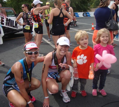 Milly & Cam are proud of Mama Hilbs!  Notice their Saucony kiddo shoes please..so cute.