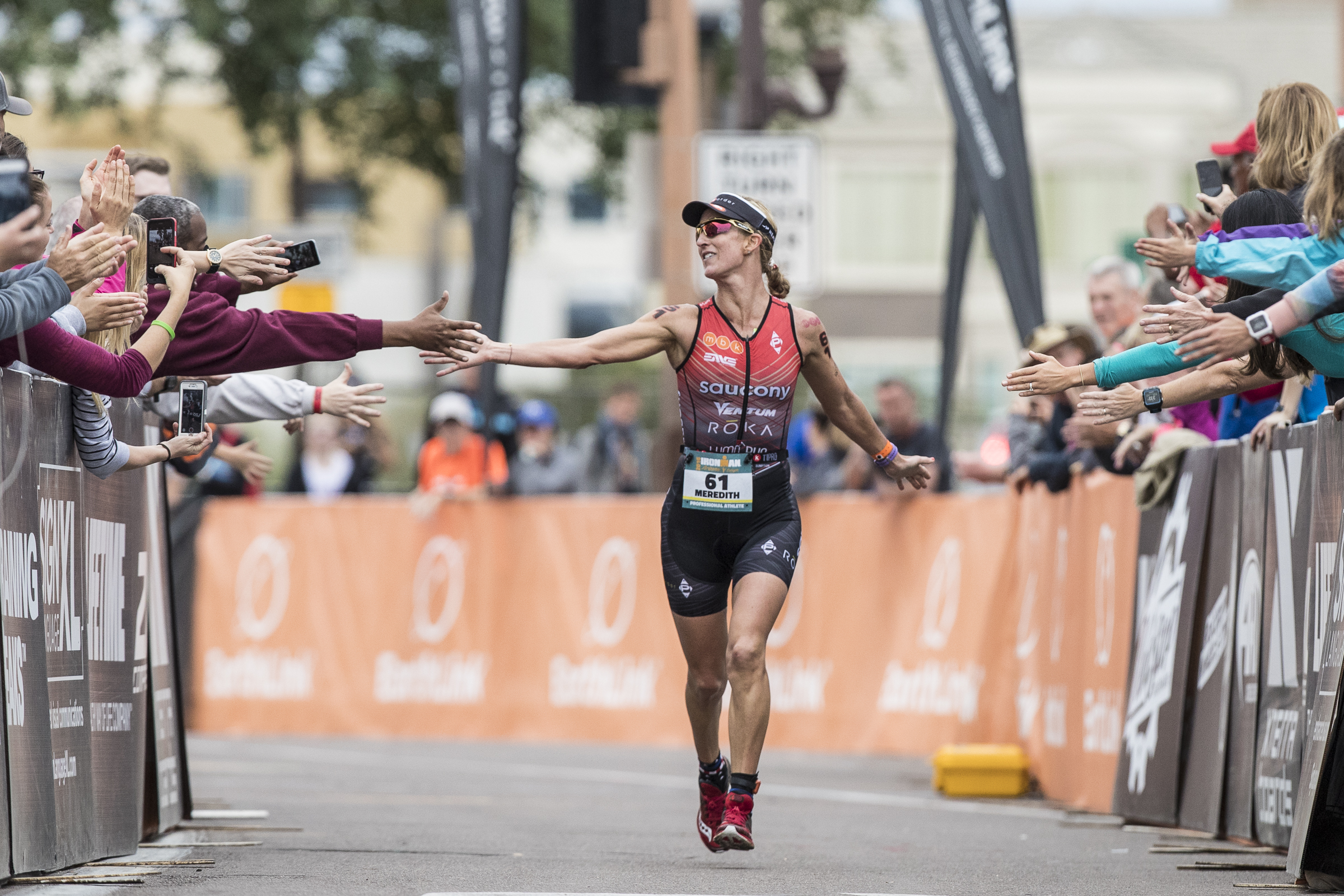 Meredith Kessler triathlete Ironman Arizona finishing chute