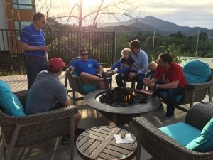 Meredith Kessler friends fire poolside