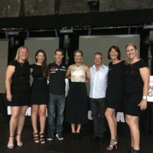 Meredith Kessler with Ironman New Zealand friends