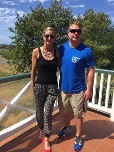 Meredith Kessler with husband Aaron Kessler Mission Estate Winery New Zealand