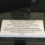 Meredith Kessler Triathlete Candy Bar Wrapper Tells if Boy or Girl
