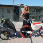 Meredith Kessler Triathlete with Ventum Bike and Baby Stroller