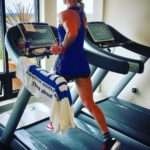 Meredith Kessler Triathlete Running on Treadmill With Red Bull